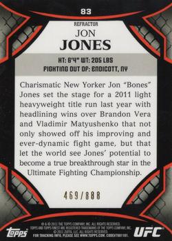 2011 Finest UFC - Refractors #83 Jon Jones Back