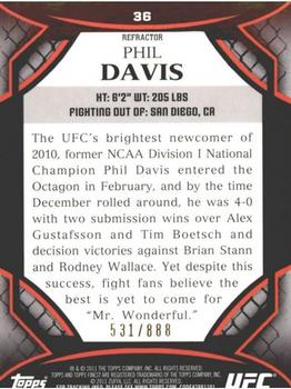 2011 Finest UFC - Refractors #36 Phil Davis Back