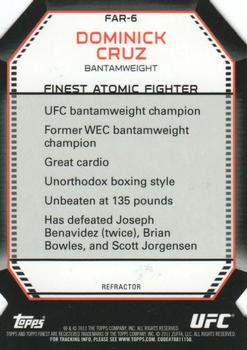 2011 Finest UFC - Atomic Refractors #FAR-6 Dominick Cruz Back
