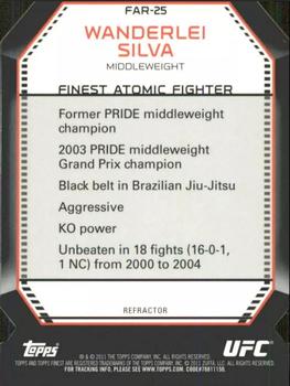 2011 Finest UFC - Atomic Refractors #FAR-25 Wanderlei Silva Back