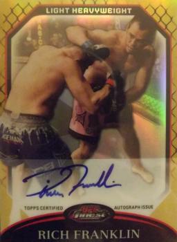2011 Finest UFC - Autographs Refractors Gold #A-RF Rich Franklin Front
