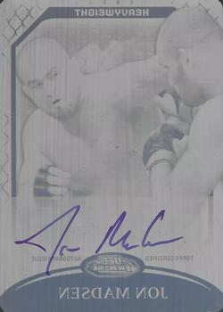 2011 Finest UFC - Autographs Printing Plates Black #A-JMA Jon Madsen Front