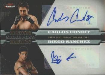 2011 Finest UFC - Iron Sharpens Iron Dual Autographs #ISI-JE Carlos Condit / Diego Sanchez Front