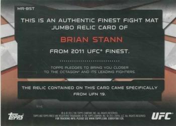 2011 Finest UFC - Jumbo Fight Mat Relics #MR-BS Brian Stann Back