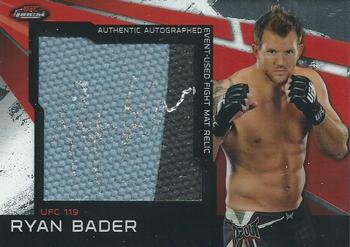 2011 Finest UFC - Jumbo Fight Mat Relics Autographs #AMR-RB Ryan Bader Front