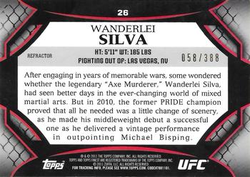 2011 Finest UFC - X-Fractors #26 Wanderlei Silva Back