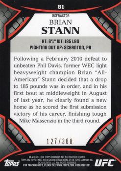 2011 Finest UFC - X-Fractors #81 Brian Stann Back