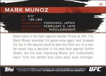 2010 Topps UFC Knockout - Gold #96 Mark Munoz Back