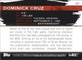 2010 Topps UFC Knockout - Gold #127 Dominick Cruz Back