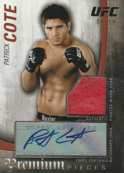 2010 Topps UFC Knockout - Premium Pieces Autograph Version #APP-PC Patrick Cote Front
