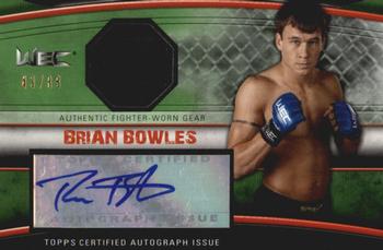 2010 Topps UFC Knockout - Autograph Fighter Relic Green #AFG-BB Brian Bowles Front