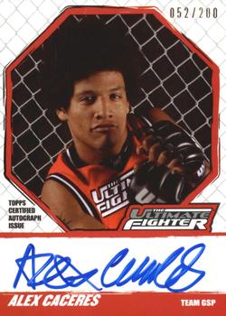 2010 Topps UFC Knockout - The Ultimate Fighter Autograph #TUFAC Alex Caceres Front
