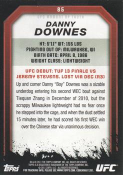2011 Topps UFC Moment of Truth - Gold #85 Danny Downes Back
