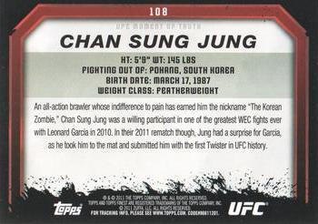 2011 Topps UFC Moment of Truth - Gold #108 Chan Sung Jung Back