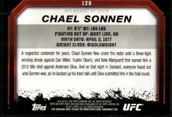 2011 Topps UFC Moment of Truth - Gold #126 Chael Sonnen Back