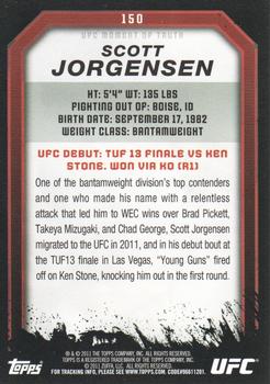 2011 Topps UFC Moment of Truth - Gold #150 Scott Jorgensen Back