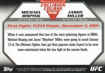 2011 Topps UFC Moment of Truth - Collision Course Duals #CC-BM Michael Bisping / Jason Miller Back