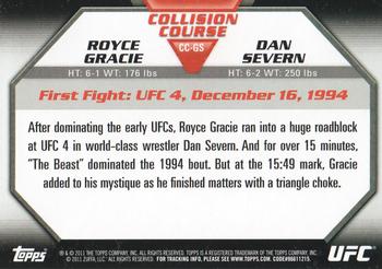 2011 Topps UFC Moment of Truth - Collision Course Duals #CC-GS Royce Gracie / Dan Severn Back