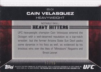 2011 Topps UFC Moment of Truth - Elite Skills Onyx #ES-CV Cain Velasquez Back