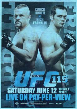 2011 Topps UFC Moment of Truth - Fight Poster Review #FPR-UFC115 UFC 115 Liddell vs. Franklin Front
