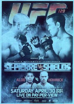 2011 Topps UFC Moment of Truth - Fight Poster Review #FPR-UFC129 UFC 129 St-Pierre vs. Shields Front