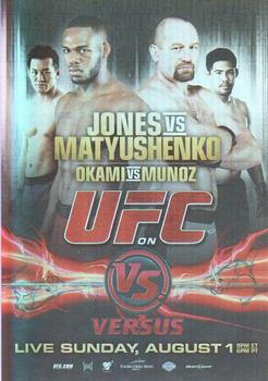 2011 Topps UFC Moment of Truth - Fight Poster Review #FPR-UFCVS2 UFC on VS 2 Jones vs. Matyshenko Front