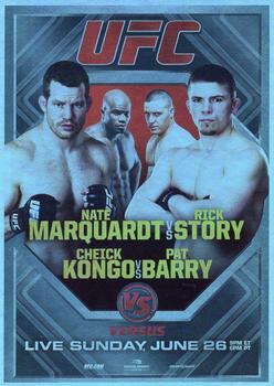2011 Topps UFC Moment of Truth - Fight Poster Review #FPR-UFCVS4 UFC on VS 4 Kongo vs. Barry Front