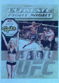 2011 Topps UFC Moment of Truth - Fight Poster Review #FPR-UFN2 UFN 2 Ultimate Fight Night 2 Front