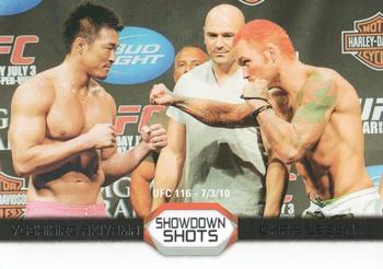 2011 Topps UFC Moment of Truth - Showdown Shots Duals #SS-AL Yoshihiro Akiyama / Chris Leben Front