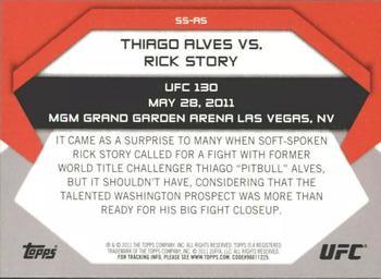2011 Topps UFC Moment of Truth - Showdown Shots Duals #SS-AS Thiago Alves / Rick Story Back