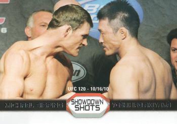 2011 Topps UFC Moment of Truth - Showdown Shots Duals #SS-BA Michael Bisping / Yoshihiro Akiyama Front