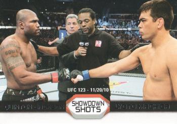 2011 Topps UFC Moment of Truth - Showdown Shots Duals #SS-JM Quinton Jackson / Lyoto Machida Front