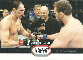 2011 Topps UFC Moment of Truth - Showdown Shots Duals #SS-NB Antonio Rogerio Nogueira / Ryan Bader Front