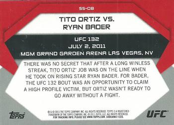 2011 Topps UFC Moment of Truth - Showdown Shots Duals #SS-OB Tito Ortiz / Ryan Bader Back