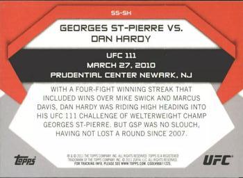 2011 Topps UFC Moment of Truth - Showdown Shots Duals #SS-SH Georges St-Pierre / Dan Hardy Back