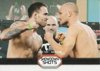 2011 Topps UFC Moment of Truth - Showdown Shots Duals #SS-SK Jake Shields / Martin Kampmann Front