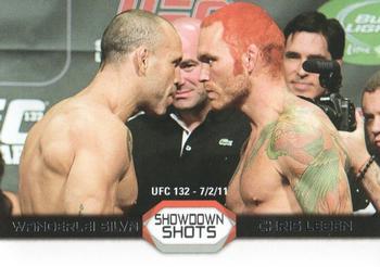 2011 Topps UFC Moment of Truth - Showdown Shots Duals #SS-SL Wanderlei Silva / Chris Leben Front