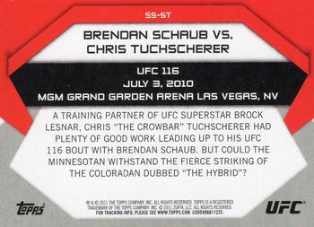 2011 Topps UFC Moment of Truth - Showdown Shots Duals #SS-ST Brendan Schaub / Chris Tuchscherer Back