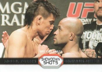 2011 Topps UFC Moment of Truth - Showdown Shots Duals #SS-TJ Miguel Torres / Demetrious Johnson Front