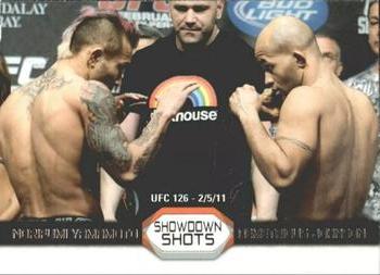 2011 Topps UFC Moment of Truth - Showdown Shots Duals #SS-YJ Norifumi Yamamoto / Demetrious Johnson Front