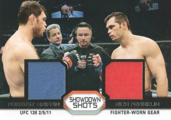 2011 Topps UFC Moment of Truth - Showdown Shots Dual Relics #SSDR-GF Forrest Griffin / Rich Franklin Front