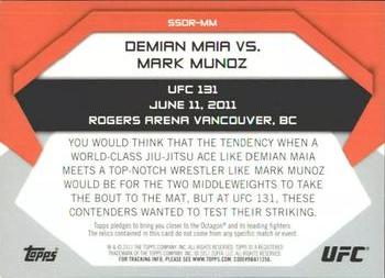 2011 Topps UFC Moment of Truth - Showdown Shots Dual Relics #SSDR-MM Demian Maia / Mark Munoz Back