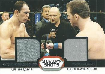 2011 Topps UFC Moment of Truth - Showdown Shots Dual Relics #SSDR-NB Antonio Rogerio Nogueira / Ryan Bader Front