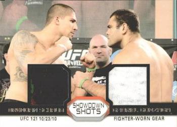 2011 Topps UFC Moment of Truth - Showdown Shots Dual Relics #SSDR-SG Brendan Schaub / Gabriel Gonzaga Front
