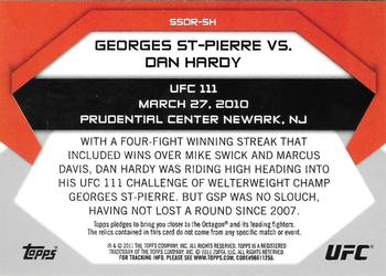 2011 Topps UFC Moment of Truth - Showdown Shots Dual Relics #SSDR-SH Georges St. Pierre / Dan Hardy Back