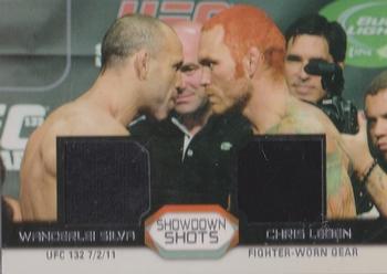 2011 Topps UFC Moment of Truth - Showdown Shots Dual Relics #SSDR-SL Wanderlei Silva / Chris Leben Front