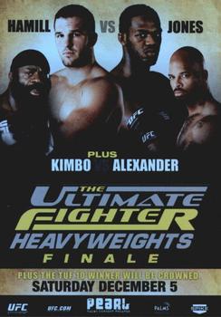2010 Topps UFC - Fight Poster Review #FPR-TUF10 The Ultimate Fighter 10 Finale / Matt Hamill / Jon Jones / Kimbo Slice / Houston Alexander Front