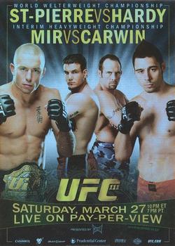 2010 Topps UFC - Fight Poster Review #FPR-UFC111 UFC 111 / Georges St-Pierre / Frank Mir / Shane Carwin / Dan Hardy Front