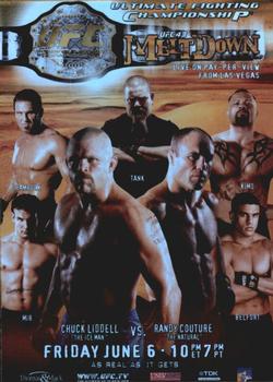 2010 Topps UFC - Fight Poster Review #FPR-UFC43 UFC 43 / Chuck Liddell / Randy Couture / Ken Shamrock / Frank Mir / Tank Abbott / Kimo Leopoldo / Vitor Belfort Front