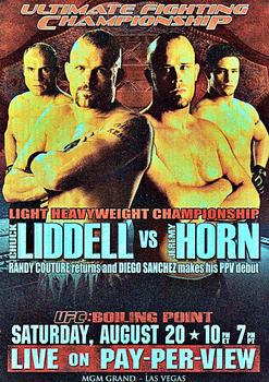 2010 Topps UFC - Fight Poster Review #FPR-UFC54 UFC 54 / Chuck Liddell / Jeremy Horn / Randy Couture / Diego Sanchez Front